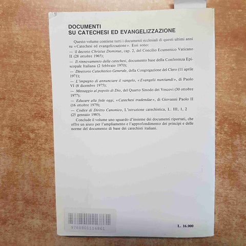 DOCUMENTI SU CATECHESI ED EVANGELIZZAZIONE 1988 ELLEDICI elle di ci