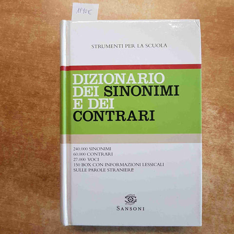 DIZIONARIO DEI SINONIMI E DEI CONTRARI sansoni corriere