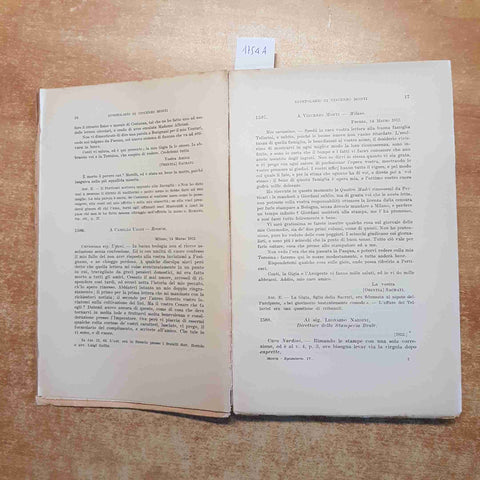EPISTOLARIO DI VINCENZO MONTI volume quarto 1929 LE MONNIER Alfonso Bertoldi