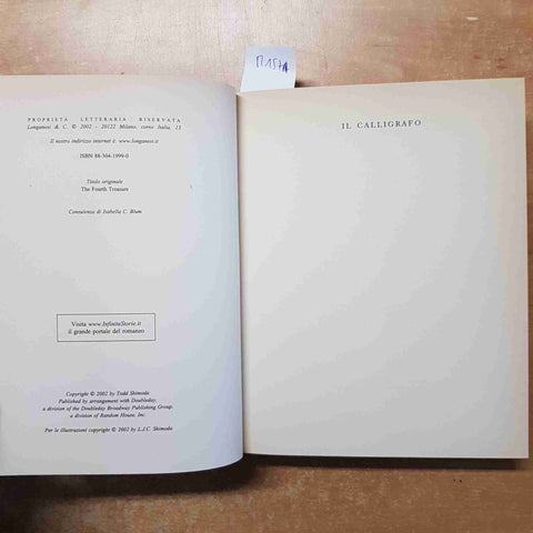 TODD SHIMODA Il Calligrafo 2002 ILLUSTRAZIONI L.J.C. SHIMODA Longanesi 1°edizion