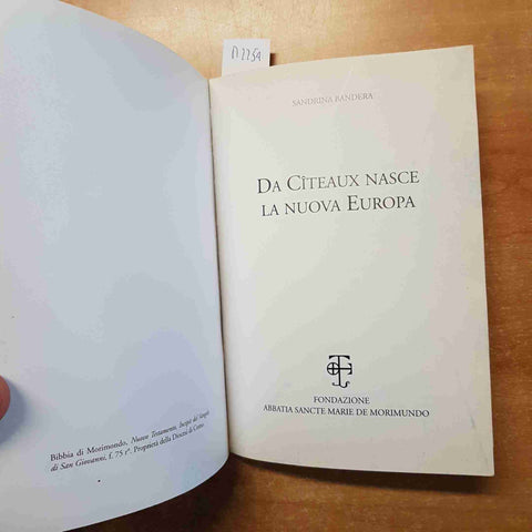 DA CITEAUX NASCE LA NUOVA EUROPA Sandrina Bandera 1996 MORIMONDO CISTERCENSI