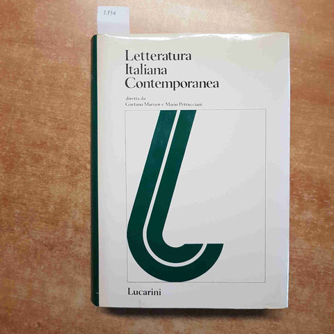 LETTERATURA ITALIANA CONTEMPORANEA vol.3 neorealismo vittorini pavese LUCARINI