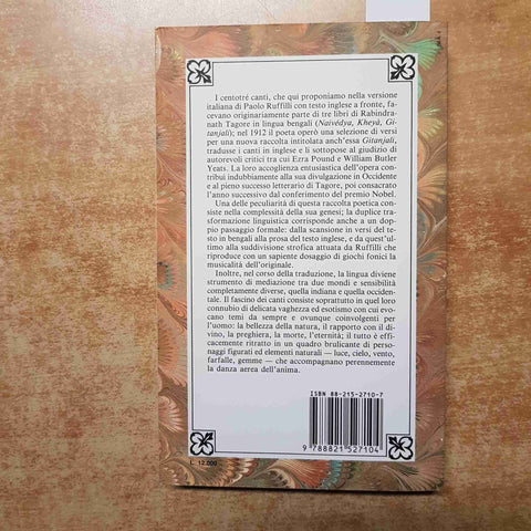 RABINDRANATH TAGORE Gitanjali CANTI DI OFFERTA 1993 SAN PAOLO con testo a fronte