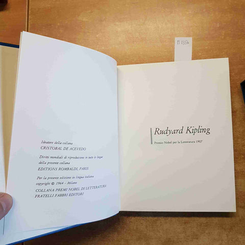 RUDYARD KIPLING i premi nobel per la letteratura 1964 FABBRI EDITORI