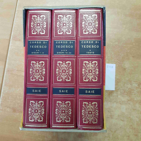 CORSO DI LINGUA TEDESCA SAIE metodo attivo 1967 LIBRO + 24 DISCHI 45 GIRI