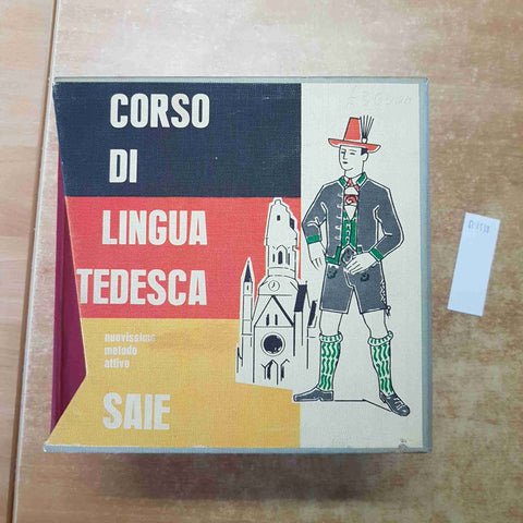 CORSO DI LINGUA TEDESCA SAIE metodo attivo 1967 LIBRO + 24 DISCHI 45 GIRI