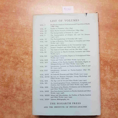 FREUD The case of Schreber, Papers on technique and other work THE HOGARTH PRESS