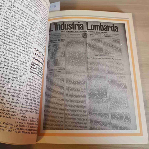 QUASI UN SECOLO FA DALL'ARCHIVIO ASSOLOMBARDA -EDIZIONI INDUSTRIA LOMBARDA-1988