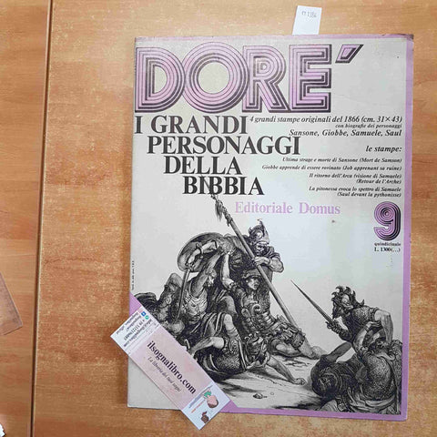 GUSTAVE DORE' i grandi personaggi della Bibbia n° 9 DOMUS 2 GRANDI STAMPE 31X43