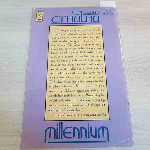 CTHULHU N. 2 - H. P. LOVECRAFT'S - MILLENNIUM - 1992 fumetto horror PAUL DAVIES