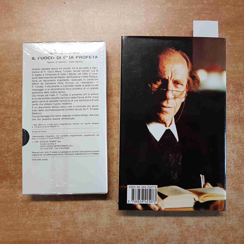 IL FUOCO DI ELIA PROFETA libro + dvd DAVID MARIA TUROLDO 1°edizione PIEMME 1993