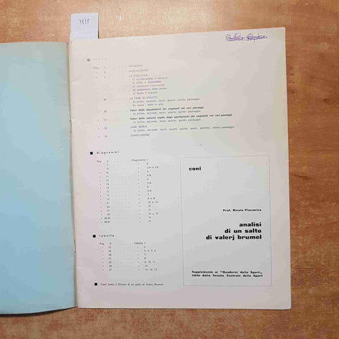 ANALISI DI UN SALTO DI VALERI BRUMEL Placanica CONI 1971 SALTO CON ASTA IN ALTO