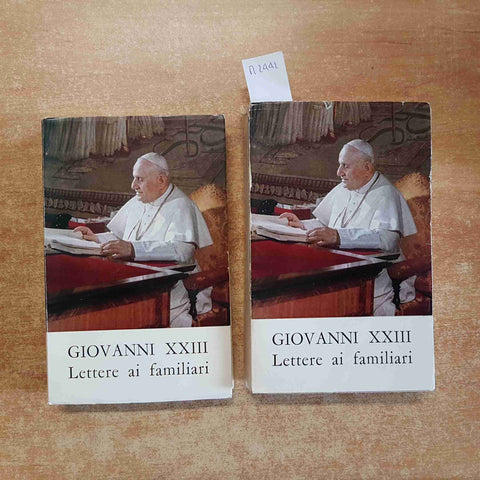 PAPA GIOVANNI XXIII LETTERE AI FAMILIARI 2 volumi 1968 EDIZIONI STORIA LETTERATU