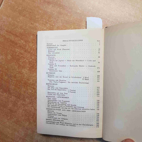 HOLDERLINS WERKE in einem band 1950 DBK DIE BERGLAND BUCH KLASSIKER