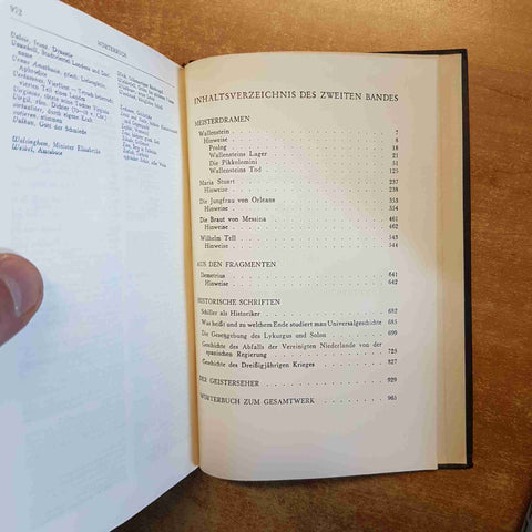 SCHILLERS WERKE in zwei banden 1950 DIE BERGLAND BUCH KLASSIKER