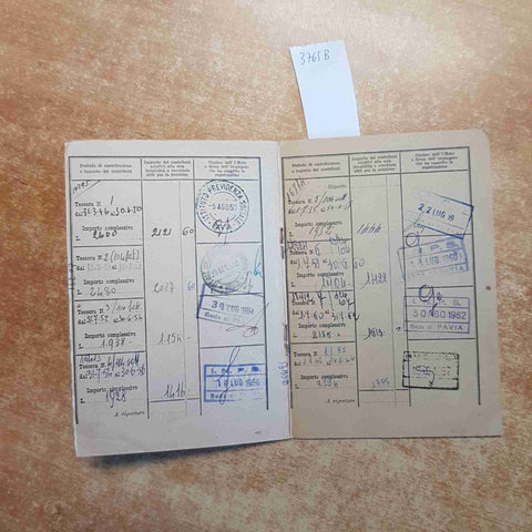 LIBRETTO PERSONALE ASSICURAZIONI OBBLIGATORIE istituto fascista previdenza 1939