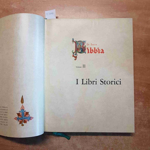 LA SACRA BIBBIA FABBRI 1963 VOLUME 2 I LIBRI STORICI