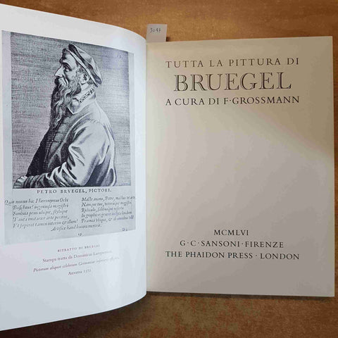 TUTTA LA PITTURA DI BRUEGEL Grossmann 1956 Phaidon Sansoni