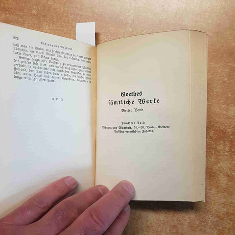 GOETHES SAMTLICHE WERTE vierter band BEARBEITET VON THEODOR FRIEDRICH leipzig