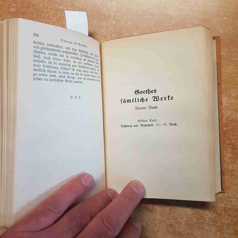 GOETHES SAMTLICHE WERTE vierter band BEARBEITET VON THEODOR FRIEDRICH leipzig