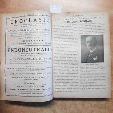 L'IGIENE E LA VITA mensile medicina ANNATA 1931 rilegata 12 numeri ANNO XIV
