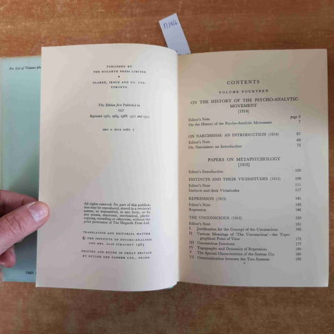 FREUD on the history of the psycho-analytic movement and other THE HOGARTH PRESS