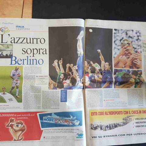 CORRIERE DELLA SERA 10 luglio 2006 L'ITALIA DEI CAMPIONI vittoria ai mondiali