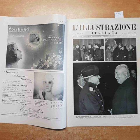 L'ILLUSTRAZIONE ITALIANA 25/10/1936 fascismo duce galeazzo campari olio sasso