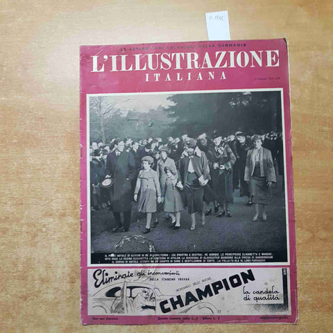 L'ILLUSTRAZIONE ITALIANA 03/01/1937 fascismo duce aspirazioni coloniali
