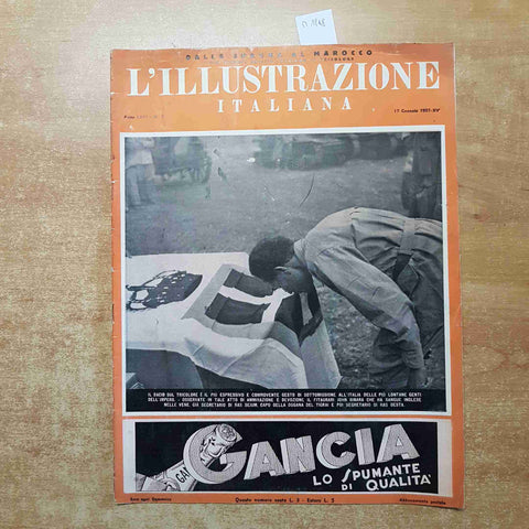 L'ILLUSTRAZIONE ITALIANA 17/01/1937 fascismo duce gancia spumante ABISSINIA