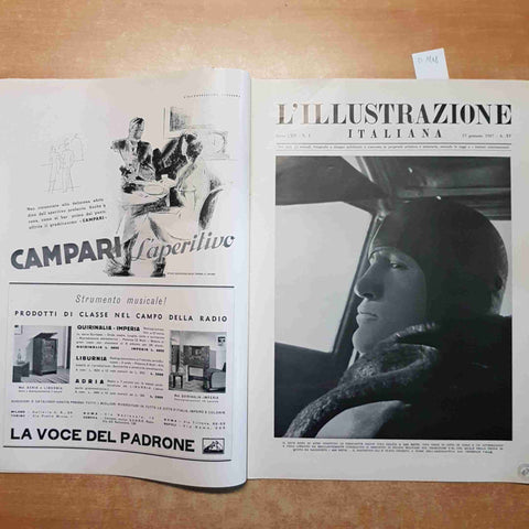 L'ILLUSTRAZIONE ITALIANA 17/01/1937 fascismo duce gancia spumante ABISSINIA