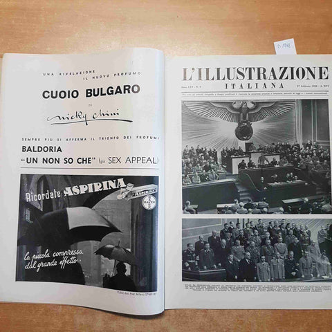 L'ILLUSTRAZIONE ITALIANA 27/02/1938 fascismo duce CAMPARI discorso del fuhrer