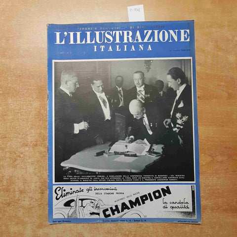 L'ILLUSTRAZIONE ITALIANA 23/01/1938 fascismo duce francia perduta rino alessi