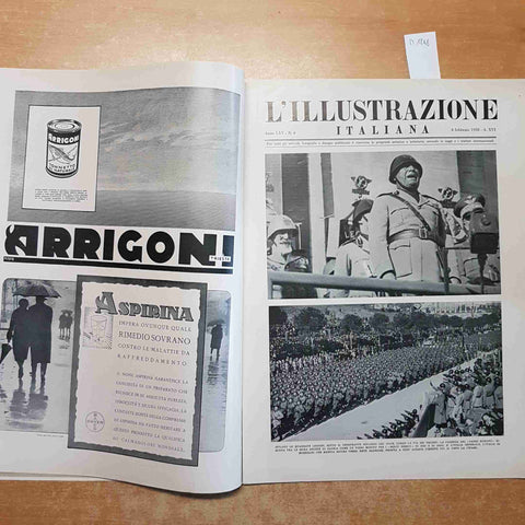 L'ILLUSTRAZIONE ITALIANA 06/02/1938 fascismo duce roosevelt camicie nere gancia