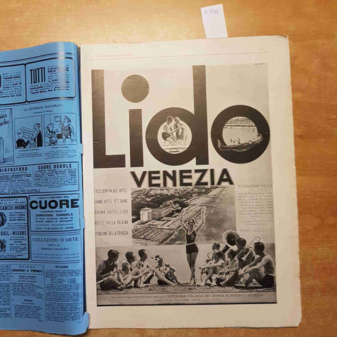 L'ILLUSTRAZIONE ITALIANA 29/06/1930 fascismo duce BITTER CAMPARI CORDIAL fascio