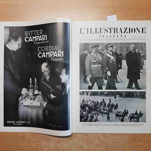 L'ILLUSTRAZIONE ITALIANA 18/10/1936 fascismo duce giovani fascisti camicie nere
