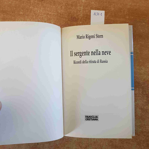 MARIO RIGONI STERN - IL SERGENTE NELLA NEVE famiglia cristiana