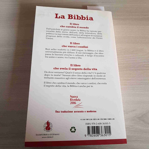 LA BIBBIA - NUOVA RIVEDUTA 2006 - SOCIETA' BIBLICA DI GINEVRA