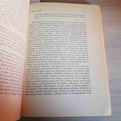 IL GESUITA PROIBITO VITA DI P. TEILHARD DE CHARDIN 1964 VIGORELLI il saggiatore