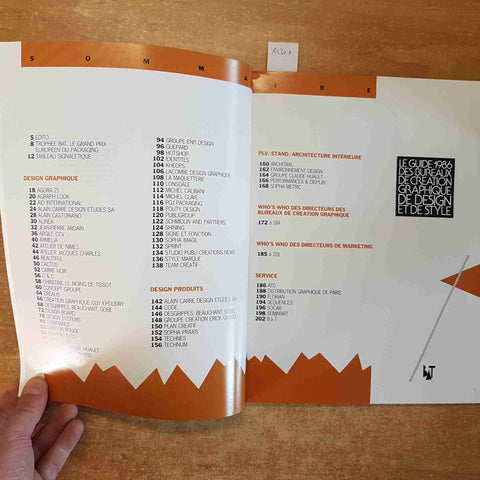 LE GUIDE 1986 DES BUREAUX DE CREATION GRAPHIQUE DE DESIGN ET DE STYLE PEC/BaT