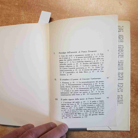 IN NOME DEL PADRE analisi del potere autorita' divi leader star LATERZA 1983