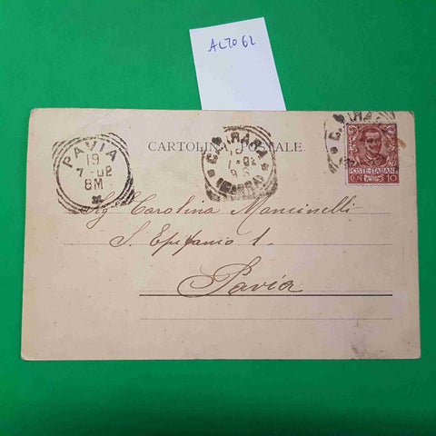 CARTOLINA UN SALUTO DA CARRARA PARTE POSTERIORE CATTEDRALE 1902VIAGGIATA SCRITTA