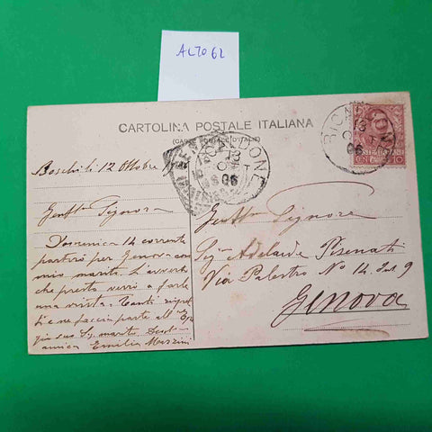 CARTOLINA RICALDONE ACQUI PANORAMA 1906 VIAGGIATA SCRITTA