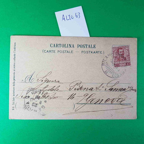 CARTOLINA LUGANO E  MONTE S. SALVATORE 1903 VIAGGIATA SCRITTA