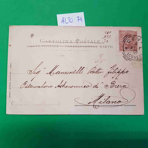 CARTOLINA CEVA PANORAMA GENERALE cuneo 1901 VIAGGIATA SCRITTA