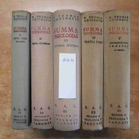 SANCTI THOMAE AQUINATIS Summa Theologiae 5 TOMI MATRITI 1955 autores cristianos