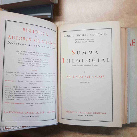 SANCTI THOMAE AQUINATIS Summa Theologiae 5 TOMI MATRITI 1955 autores cristianos