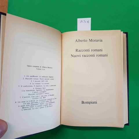 ALBERTO MORAVIA OPERE COMPLETE 2 BOMPIANI 1976 racconti romani, nuovi racconti