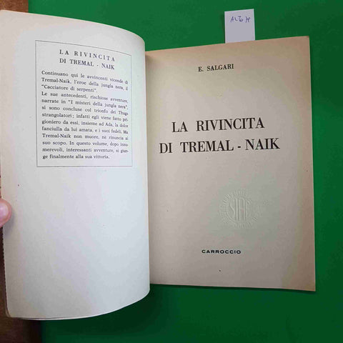 SALGARI - LA RIVINCITA DI TREMAIL-NAIK - CARROCCIO illustrato 1964