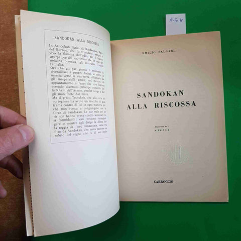 SALGARI - SANDOKAN ALLA RISCOSSA - CARROCCIO illustrato da TRINCIA 1964